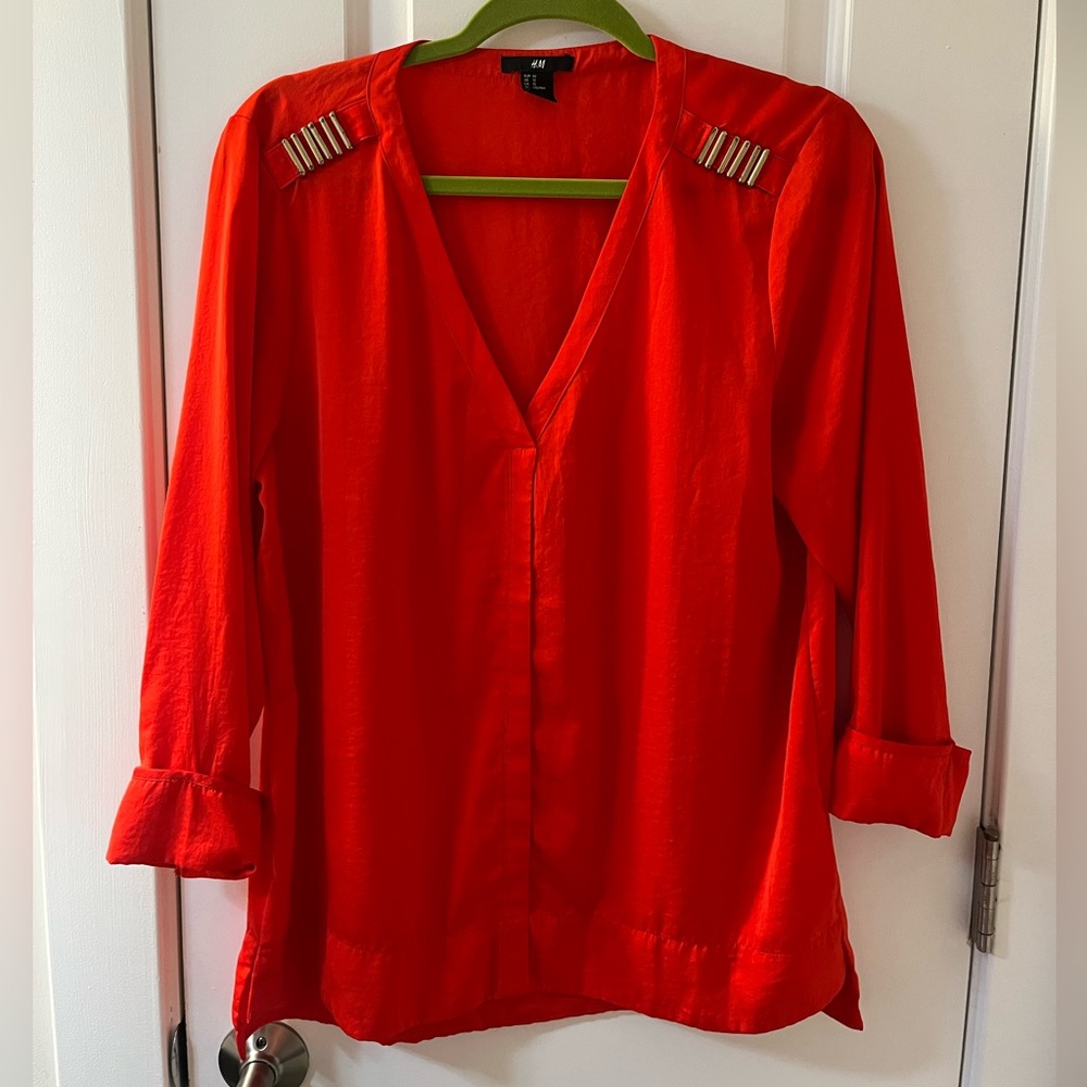 Red top from H&M.